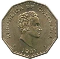 Colombia 1 Peso Simon Bolivar