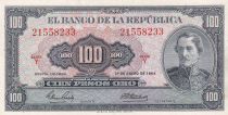 Colombia 100 Pesos Oro - General Santander - 01-01-1964- Serial Y