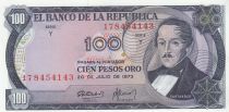 Colombia 100 Pesos oro - Santander - Capitol  - 20-07-1971 - Serial Y