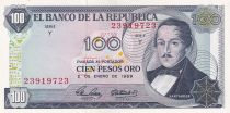 Colombia 100 Pesos oro, Santander - Capitol  - 02-01-1969 - Serial Y