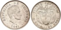 Colombia 20 Centavos Colombia Silver - Coat of arms - 1941 SPL