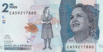 Colombia 2000 Pesos Débora Arango Perez - 2021 (2024) - Serial CA