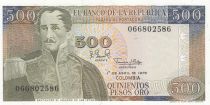 Colombia 500 Pesos oro - Gal Santander - Las Salinas - 01-04-1979 - Serial 066802586