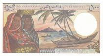 Comores 500 Francs - Femme - Batiment - Série N.05 - 1986