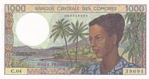 Comoros 1000 Francs Women - Anjouan Island - 1994 - Serial C.04