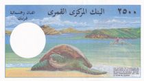 Comoros 2500 Francs Woman, Turtle - 1997