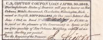 Confederate States of America 60 Dollars - Cash coupon coton Confederates States - 30-04-1963