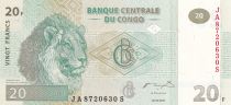 Congo (RDC) 20 Francs - Lions - HDM - 2003 - Serial JA