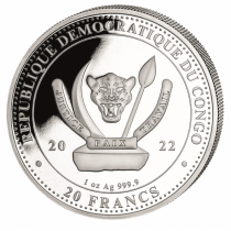 Congo (RDC) L\'Ours - Argent 1 once 2022 - Congo