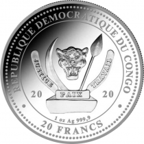 Congo (République du) Baleine - Argent 1 once 2020- Congo