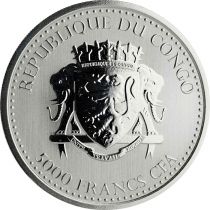 Congo (République du) Gorille  Argent 1 once 2019- Congo