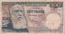 Congo Belge 100 Francs - Léopold II - 01-07-1956 - Série P - P.33a