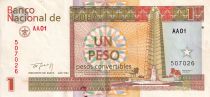 Cuba 1 Peso Convertible - Monument - Coat of Arms - 1994 - P.FX37