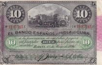 Cuba 10 Pesos - Harvesting sugar cane Overprint PLATA - 1896