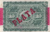 Cuba 10 Pesos - Harvesting sugar cane Overprint PLATA - 1896