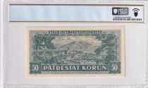 Czechoslovakia 50 Korun - 03-07-1948 - Série A.26  - PCGS 66