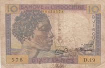 Djibouti 10 Francs - Young man - 1946 - P.19