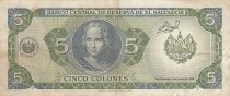 El Salvador 5 Colones - Delgado - C. Colomb - Série LM - 1990