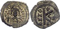 Empire Byzantin Maurice Tibère - 1/2 Follis - 590 / 591 Constantinople