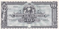 Equateur 100 Sucres - Banco Sur Americano - 1920 - Série F - Sans signature