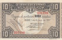 Espagne 10 Pesetas - Por el banco de Vizcaya - 1937 - P.S562f