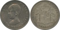 Espagne 5 Pesetas Espagne 1891- Alfonso XIII - Armoiries - Argent