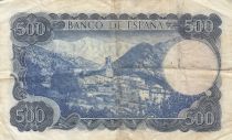 Espagne 500 Pesetas - Jacinto Verdaguer - Village de montagne - 1971 - Série N - 1F