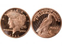 Etats Unis d\'Amérique Peace Dollar - 1 Once Cuivre