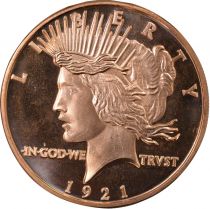 Etats Unis d\'Amérique Peace Dollar - 1 Once Cuivre