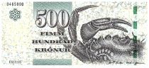 Faroe Islands 500 Kronur - Crab\'s claw - View of Hvannasundi - 2011