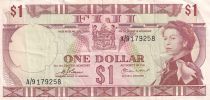 Fiji 1 Dollar - Elizabeth II - 1974 - Serial A/9