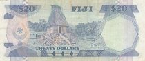 Fiji 20 dollars - Elisabeth II - Fidjien\'s house - Serial D - 1992