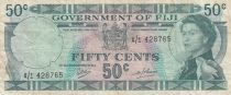 Fiji 50 Cents - Elisabeth II - 1971 - Serial A/1