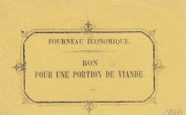 Fourneau économique, bon pour une portion de viande - 1848