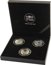 France - Monnaie de Paris Coffret COQ - 3 X 10 Euros Argent 2014 2015 2016