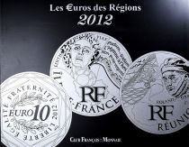 France - Monnaie de Paris Coffret Euros des Régions 2012 - 27 X 10 Euros -  Argent