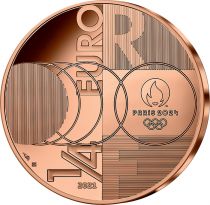 France - Monnaie de Paris Jeux Olympiques PARIS 2024 - 1/4 Euro FRANCE 2021 - PASSAGE DE RELAIS TOKYO PARIS