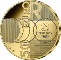 France - Monnaie de Paris Jeux Olympiques PARIS 2024 - 50 Euros OR BE FRANCE 2021 - PASSAGE DE RELAIS TOKYO PARIS