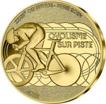 France - Monnaie de Paris Jeux Olympiques PARIS 2024 - 50 Euros OR BE FRANCE 2022 - Cyclisme sur piste - COLLECTION SPORT (4/15)