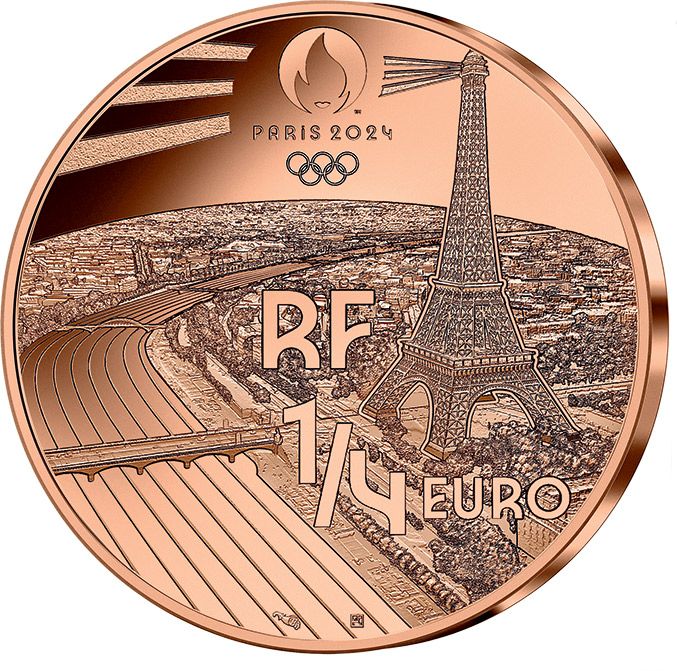 Pièce France Monnaie de Paris Jeux Olympiques PARIS 2025 1/4