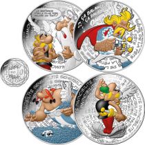 France - Monnaie de Paris Les 4 x 10 Euros Argent Couleur France 2022 (MDP) - Astérix (Vague 1)