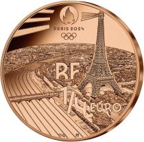 France - Monnaie de Paris Relais de la Flamme olympique - Paris 2024 - 1/4 Euros Cuivre 2024