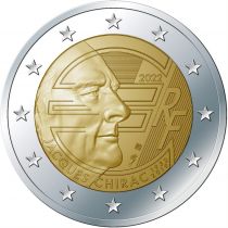 France - Monnaie de Paris ROULEAU 25 X 2 EUROS COMMÉMO. UNC FRANCE 2022 - Jacques Chirac - 20 ans de l\'EURO