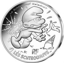 France - Monnaie de Paris SCHTROUMPF Maladroit - 10 EUROS ARGENT FRANCE 2020 (MDP) - LES SCHTROUMPFS - Vague 2