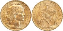 France  20 Francs, Marian - Rooster 1906 - Gold