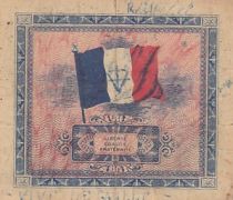 France  5 francs - Allied Military Currency - Flag - 1944 - Serial 2