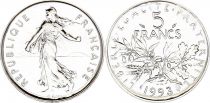 France  5 Francs Woman sowing seed 1993 - BU - medal striking