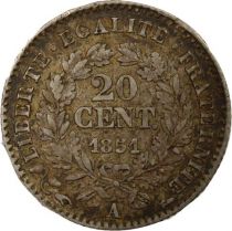 France  Cérès - 20 Centimes Argent - 1851 A Paris