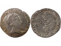 France  HENRI III - 1/2 FRANC WITH FLAT COLLAR 1578  H LA ROCHELLE