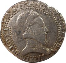 France  HENRI III - 1/2 FRANC WITH FLAT COLLAR 1578  H LA ROCHELLE